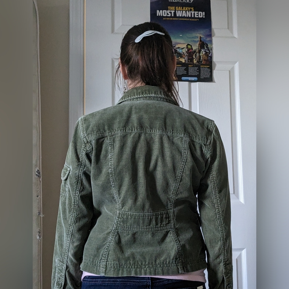Aeropostale Olive Green Courdoroy Jacket XS - Picture 2 of 4